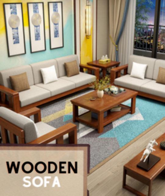 Wooden Sofa Set In Pune | Wooden Sofa Online | India | Decor Studio
